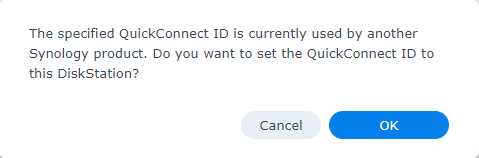 DSM Configuration: Reassign QuickConnect ID